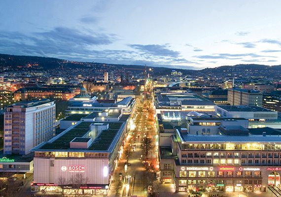 The Königstrasse, one of the longest Shopping Streets in Germany in one of the biggest pedestrian zones, more than 300.000 square meters with all international brands you desire. Those who get tired, will have a break in the Stuttgart Market Hall for international specialties in 3 different restaurants…